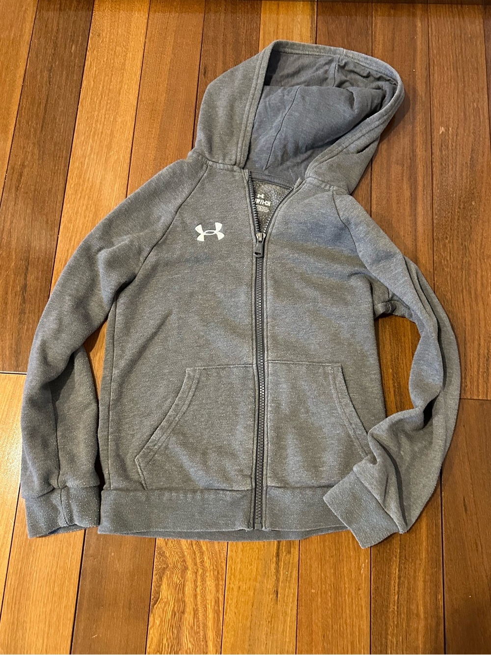 Under Armour Kids Gray Full Zip Hooded Sweatshirt